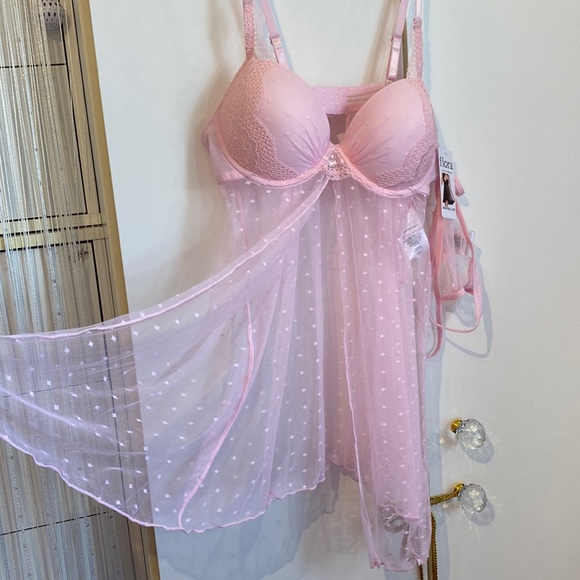 Flora Barbie Pink 2 Piece Baby Doll Set Size Small - Picture 4 of 16